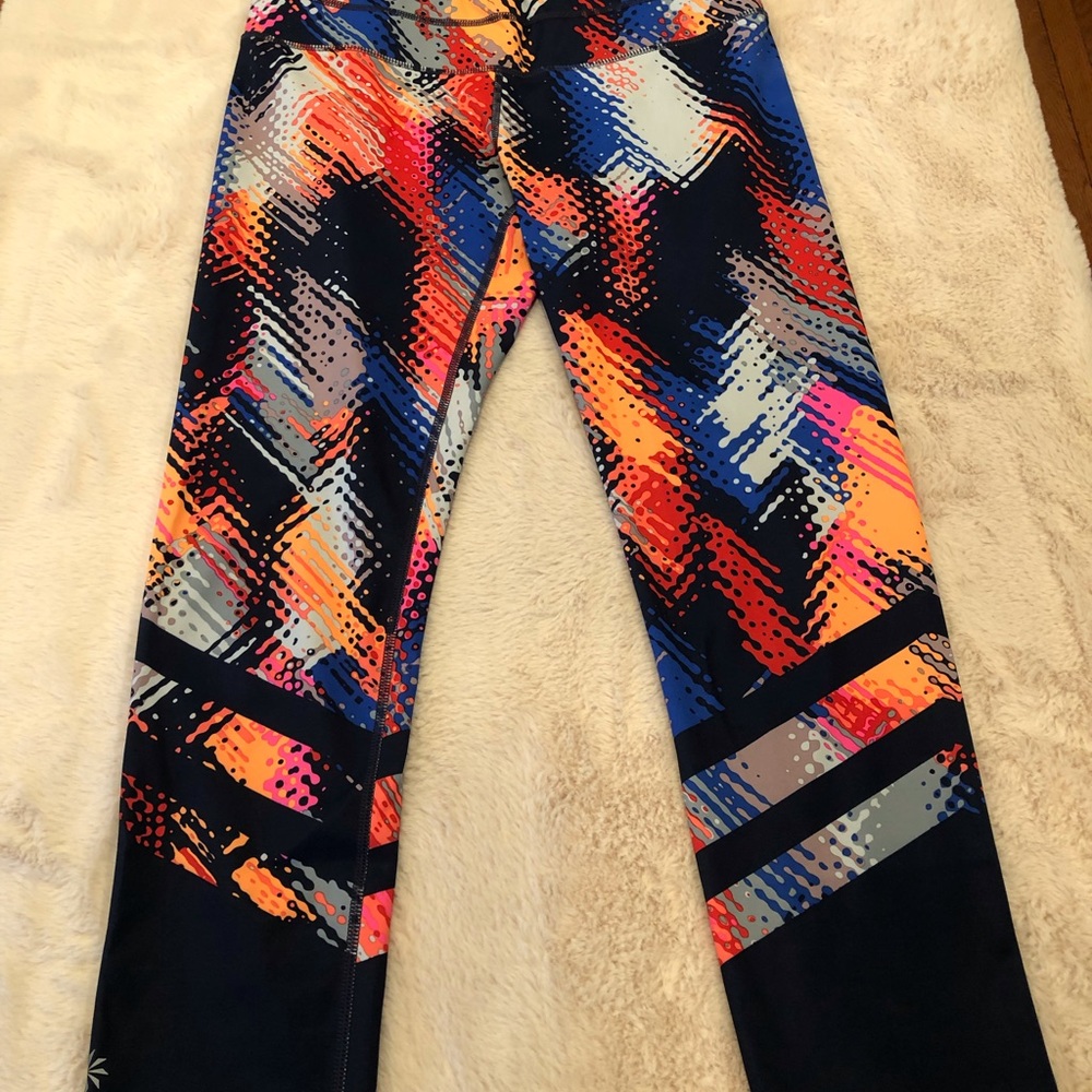 Athleta Cropped Multi Color Leggings, Size S